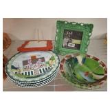 DECORATIVE PLATES, GOLF THEMED, HOUSE THEMED