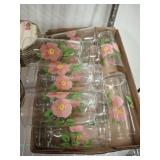 ROSE PATTERN TUMBLERS