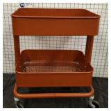 CASTERED 2 TIER CART