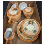 JAPAN FLORAL LUSTER TEA SET