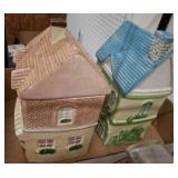 CERAMIC VILLAGE COOKIE JARS