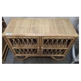 WICKER/RATTAN 2 DOOR CABINET