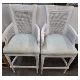 PR CANE BACK/SIDES PAINTED BAR CHAIRS