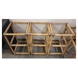 3 RATTAN BAR STOOL BOTTOMS-NO SEATS