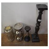 4 PC CANDLE HOLDERS