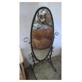 OVAL METAL FRAME DRESSING MIRROR