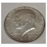 1964 KENNEDY SILVER HALF DOLLAR