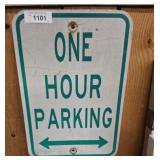 ONE HOUR PARKING SIGN