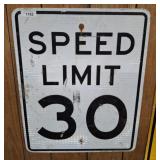 SPEED LIMIT 30 SIGN