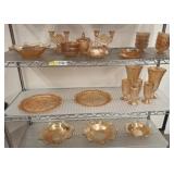 AMBER CARNIVAL GLASS COLLECTION