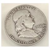 1950  FRANKLIN SILVER HALF DOLLAR