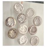 10 ROOSEVELT SILVER DIMES
