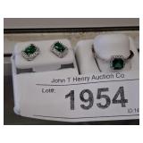 MARKED EARRINGS AND RING 925