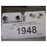 2 PAIR OF 925 STUD EARRINGS