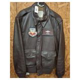 SADDLER 42R LEATHER AVIATOR JACKET