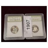 2005 D, 2005 S  GRADED WASHINGTON QUARTERS