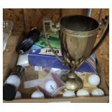 GOLD BALLS, TROPHY, HOLE IN ONE