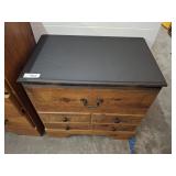 2 DRAWER NIGHT STAND W/ PAINTED TOP
