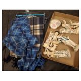 FLEECE SCARVES AND FIGURINES
