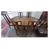 LENOIR DINING TABLE W/ 6 CHAIRS-ONE IS CAPTAIN
