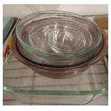 MIXING BOWLS AND CASSEROLE