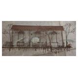METAL CAFE SCENE WALL DECOR