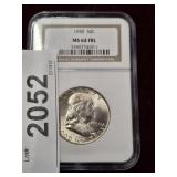 GRADED 1950 FRANKLIN HALF DOLLAR