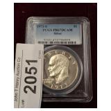 GRADED 1973-S SILVER IKE DOLLAR