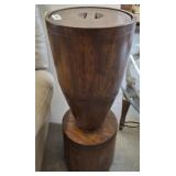 WOODEN DECORATIVE PEDESTAL W/ LID