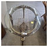 METAL BASE GLASS TOP COFFEE TABLE