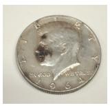 1964 KENNEDY SILVER HALF DOLLAR