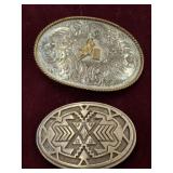BRONCO AND NATIVE STYLE BELT BUCKLES