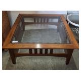 GLASS TOP COFFEE TABLE
