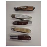 5 PC FOLDING KNIVES