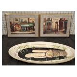 CAFE STYLE WALL PLAQUES AND SERVING PLATTER