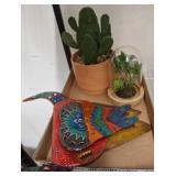 Painted Skull Decor, Terracotta Pot, Terrarium