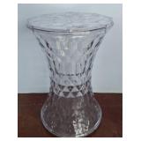 Faceted Transparent Acrylic Pedestal Table 12x18