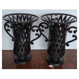 Lulu & Co. Metal Urn-Shaped Vases