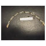 Gold Vermeil and Sapphire Bracelet, 7.5 Inches
