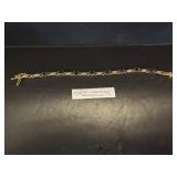 Gold Vermeil Bracelet with Sapphires and CZ