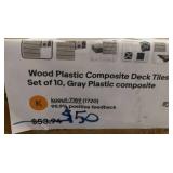 Wood Plastic Composite Deck Tiles, Set of 10