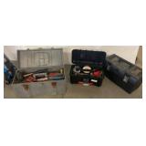 Three Toolboxes With Tools and Supplies