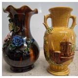 Norleans Ceramic Vases with Colorful Details