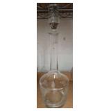 Etched Glass Decanter with Stopper
