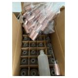 Frosted Glass Bottles with Rose Gold Lids