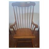Wooden Spindle-Back Rocking Chair