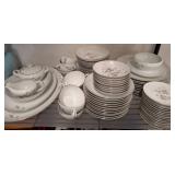Mitake China Dish Set with Floral Motif