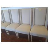 Six Neutral Upholstered Dining Chairs
