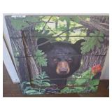 Bear-Themed Wooden Wall Art, 22x22 Inches
