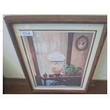 Framed Still Life Print by C.Hunt, 1982
